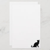 猫文房具 |黒い子猫を使った筆記用紙 便箋 (正面/裏面)