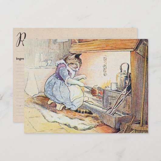 猫料理バイザファイアレシピカード ポストカード (正面/裏面)