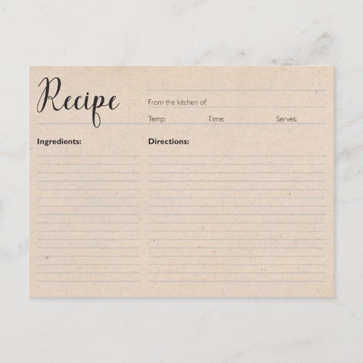 猫料理バイザファイアレシピカード ポストカード (裏面)