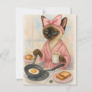 猫料理朝食パウィースティックおいしい! ポストカード