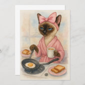 猫料理朝食パウィースティックおいしい！ 招待状 (正面/裏面)