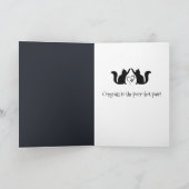 猫新郎新婦おめでとう カード (内部)