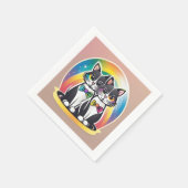 猫新郎新婦 スタンダードカクテルナプキン (角)