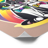 猫新郎新婦 ポスター (角)