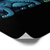 猫族の様式色による黒いフリーズポスター|過去記事 ポスター (角)