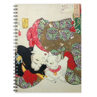 猫日本のとの女の子・月岡芳年 ノートブック