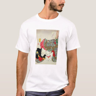 猫日本のとの女の子・月岡芳年 Tシャツ