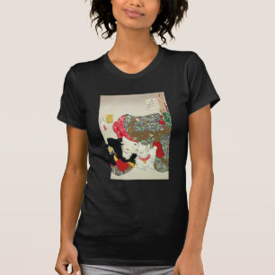 猫日本のとの女の子・月岡芳年 Tシャツ