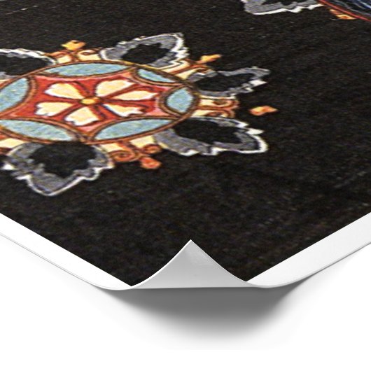 猫日本のを抱く女性 ポスター (角)