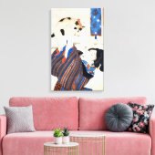 猫日本のを飼った歌川国芳 キャンバスプリント (インサイチュ (リビング))