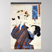 猫日本のを飼った歌川国芳 ポスター (正面)