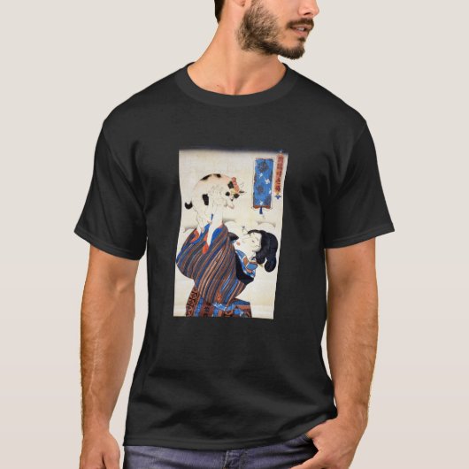 猫日本のを飼った歌川国芳 Tシャツ (正面)