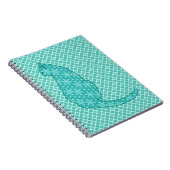 猫日本のターコイズプリント ノートブック (右側)