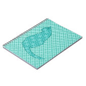 猫日本のターコイズプリント ノートブック (左側)