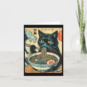 猫日本のラーメンWAVE素晴らしヴィンテージアートフード男性 カード