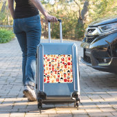 猫日本の人形 – こけしと招き猫 シール (スーツケースインサイチュ)