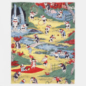 猫日本の国・歌川国利 フリースブランケット (正面)