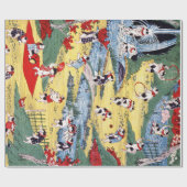 猫日本の国・歌川国利 ラッピングペーパー (フラット)