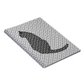 猫日本の白黒着物プリント ノートブック (右側)