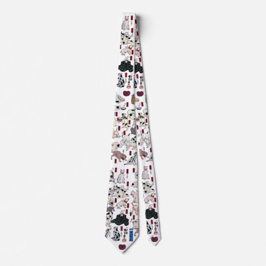 猫日本の、国芳、浮世絵 ネクタイ (正面)