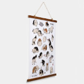 猫日本の、広重、浮世絵葉書 吊り下げ型タペストリー (傾斜あり)