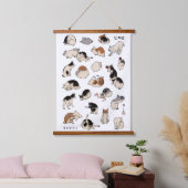 猫日本の、広重、浮世絵葉書 吊り下げ型タペストリー (寝室)