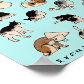 猫日本の、広重、浮世絵 ポスター (角)