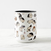 猫日本の、広重、浮世絵 マグカップ (中央)