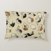 猫日本の（色を変えられる） アクセントクッション (裏面)