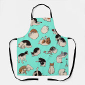 猫日本の（色を変えられる） エプロン (正面)