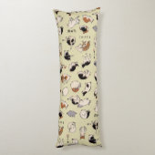 猫日本の(色を変えられる) ボディピロー (裏面 (縦))