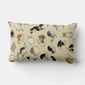 猫日本の（色を変えられる） ランバークッション (裏面)