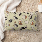 猫日本の（色を変えられる） ランバークッション (ブランケット)