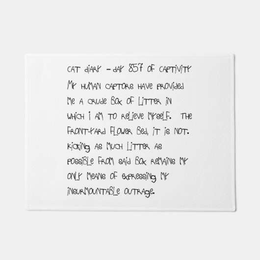 猫日記の玄関マット-日857 ドアマット (正面)