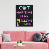 猫昼寝の時間は私の幸せ キャンバスプリント (インサイチュ (リビング))