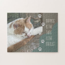 猫昼寝は私の大好きなことだ ジグソーパズル