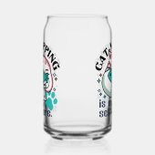 猫昼寝は私の自己主気に張：かわいい眠い猫 ガラス缶 (右)