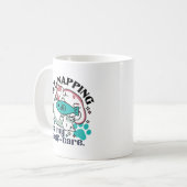 猫昼寝は私の自己主気に張:かわいい眠い猫 コーヒーマグカップ (正面左)