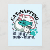 猫昼寝は私の自己主気に張:かわいい眠い猫 チラシ (裏面)