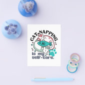 猫昼寝は私の自己主気に張:かわいい眠い猫 チラシ (シングル)