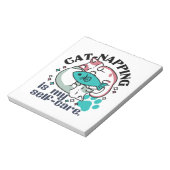 猫昼寝は私の自己主気に張:かわいい眠い猫 ノートパッド (回転)