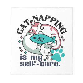 猫昼寝は私の自己主気に張：かわいい眠い猫 ノートパッド