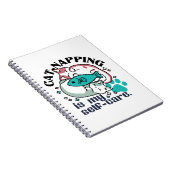 猫昼寝は私の自己主気に張:かわいい眠い猫 ノートブック (右側)