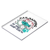 猫昼寝は私の自己主気に張:かわいい眠い猫 ノートブック (左側)