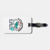 猫昼寝は私の自己主気に張:かわいい眠い猫 ラゲッジタグ (裏面横)