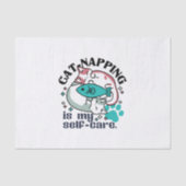 猫昼寝は私の自己主気に張：かわいい眠い猫 薄葉紙 (正面)
