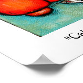 猫昼寝オン祖母の椅子 ポスター (角)