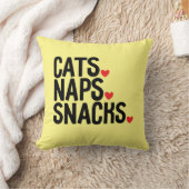 猫昼寝スナック – 猫好き クッション (ブランケット)