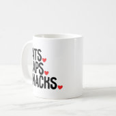 猫昼寝スナック – 猫好き コーヒーマグカップ (正面左)