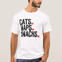 猫昼寝スナック – 猫好き Tシャツ